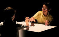 Two kids try to play Kevin and Opus' imaginary game